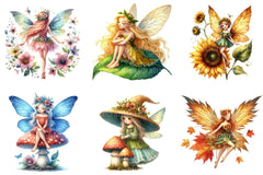 Fairy Clipart Bundle for Creative Projects - CraftNest - Digital Crafting and Art