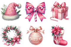 Pink Christmas Winter Clipart Bundle - CraftNest - Digital Crafting and Art