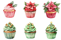 Christmas Cupcake Clipart Bundle 99 - CraftNest - Digital Crafting and Art