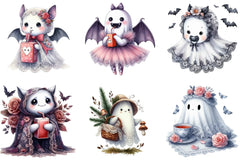 Halloween Lace Ghost Clipart Bundle - CraftNest - Digital Crafting and Art