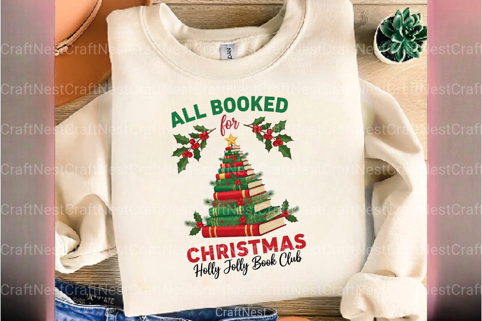 All Booked for Christmas Clipart Bundle - CraftNest - Digital Crafting and Art