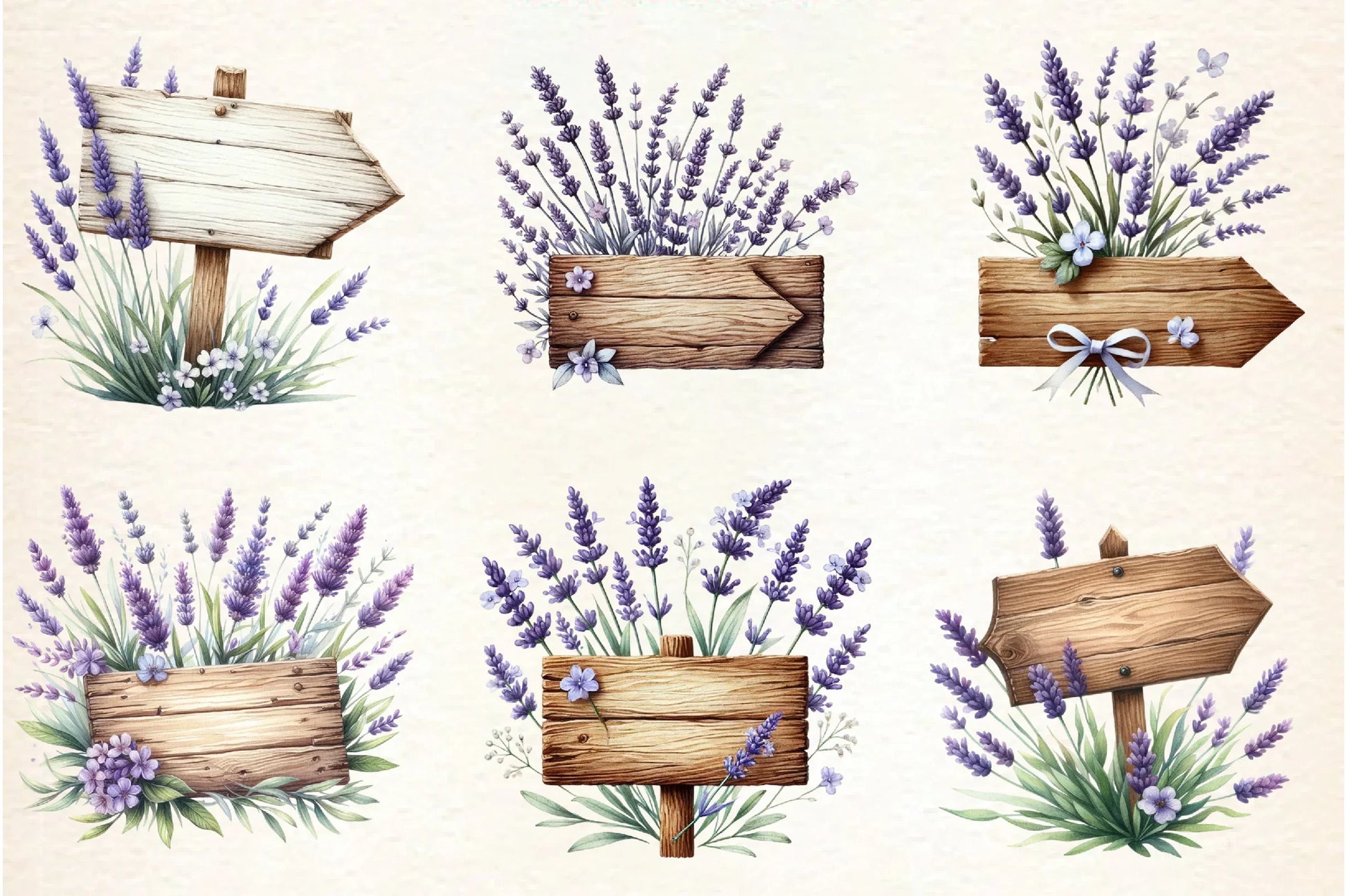 Spring Wooden Signs Clipart Bundle - CraftNest - Digital Crafting and Art