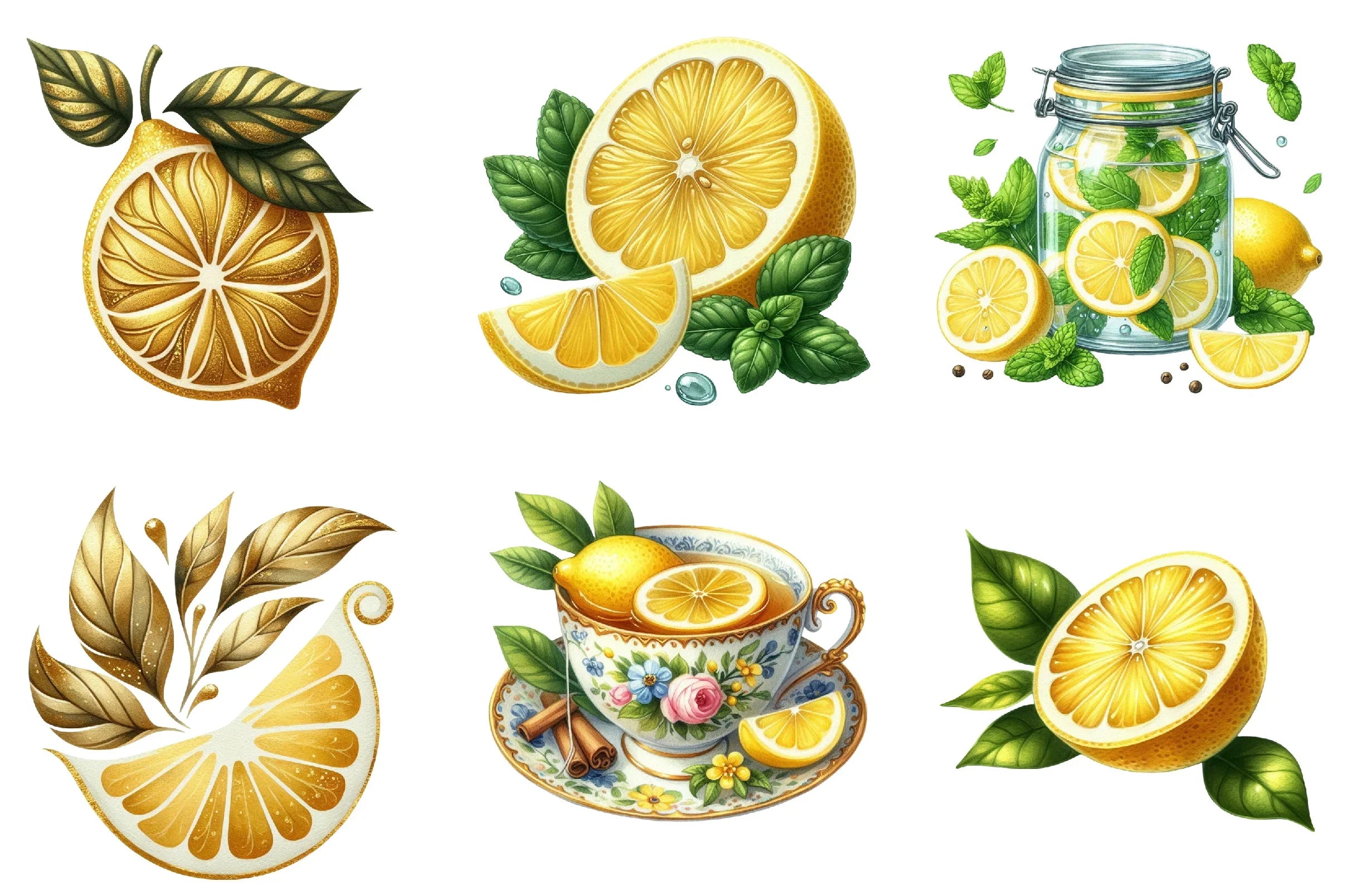 Lemon Clipart Bundle Collection - CraftNest - Digital Crafting and Art