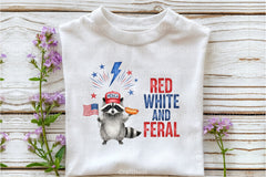 Red White and Feral: 4th of July Raccoon Clipart Bundle - CraftNest - Digital Crafting and Art