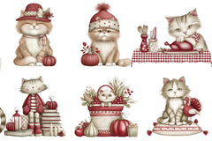 Thanksgiving Cat Clipart Design Bundle - CraftNest - Digital Crafting and Art