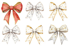 Christmas Coquette Bows Clipart Bundle - CraftNest - Digital Crafting and Art