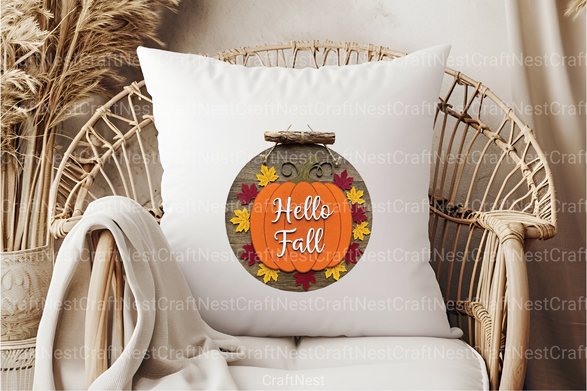 Hello Fall Door Hanger Clipart Bundle - CraftNest - Digital Crafting and Art