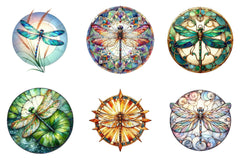 Dragonfly Stained Glass Clipart Bundle - CraftNest - Digital Crafting and Art
