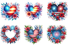 4th of July Love Clipart Bundle 2 - CraftNest - Digital Crafting and Art