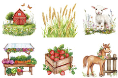 Spring Farm Clipart Bundle - CraftNest - Digital Crafting and Art