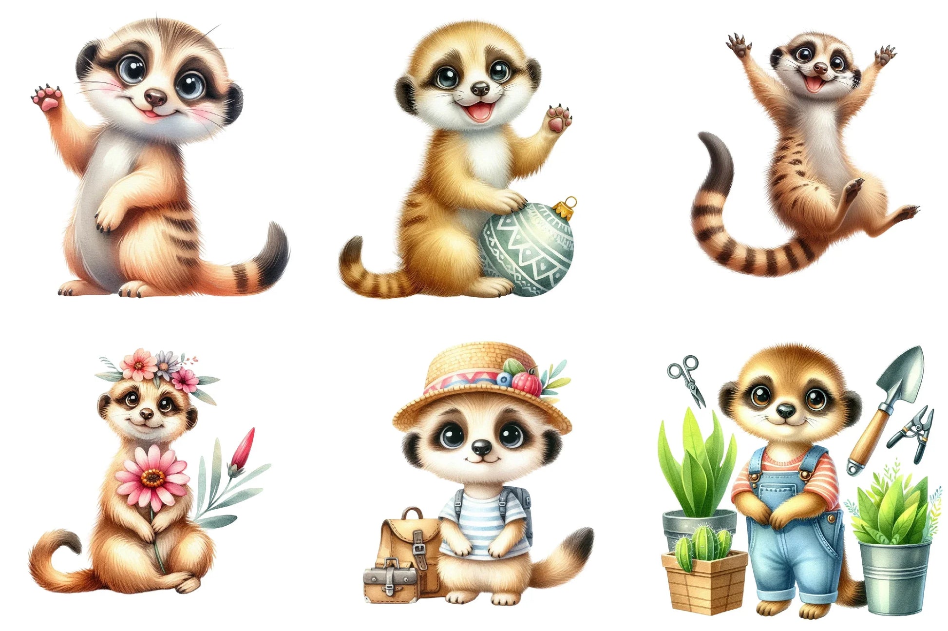 Cute Meerkat Clipart Bundle - CraftNest - Digital Crafting and Art