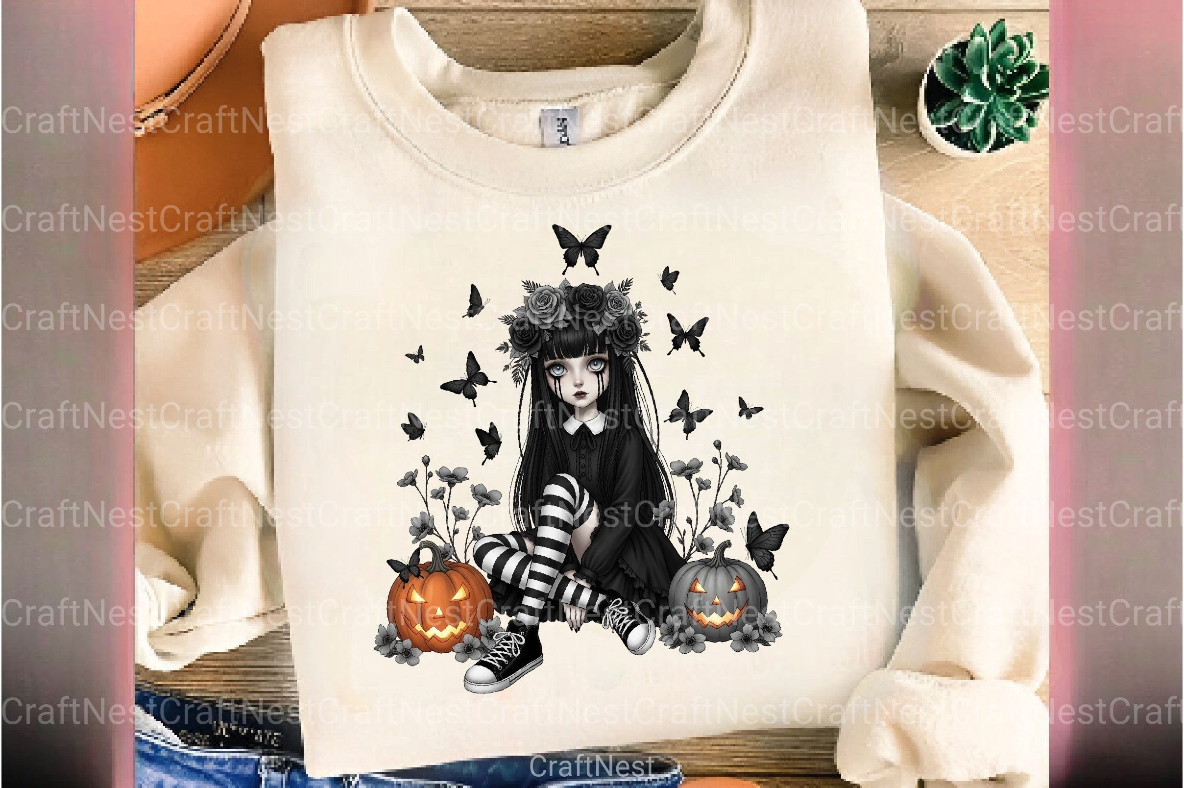 Whimsical Halloween Girl Clipart Bundle - CraftNest - Digital Crafting and Art