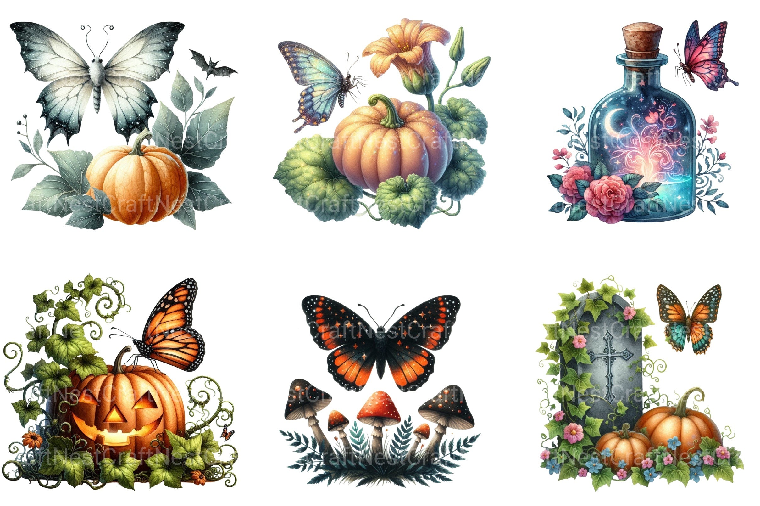 Plaid Pumpkin Clipart Bundle - CraftNest - Digital Crafting and Art