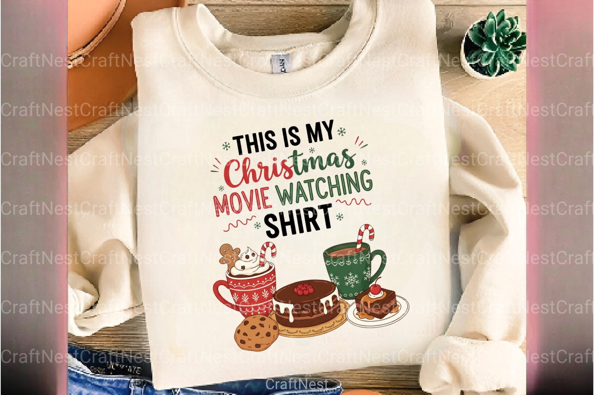 Christmas Movie Watching Shirt Clipart Bundle - CraftNest - Digital Crafting and Art