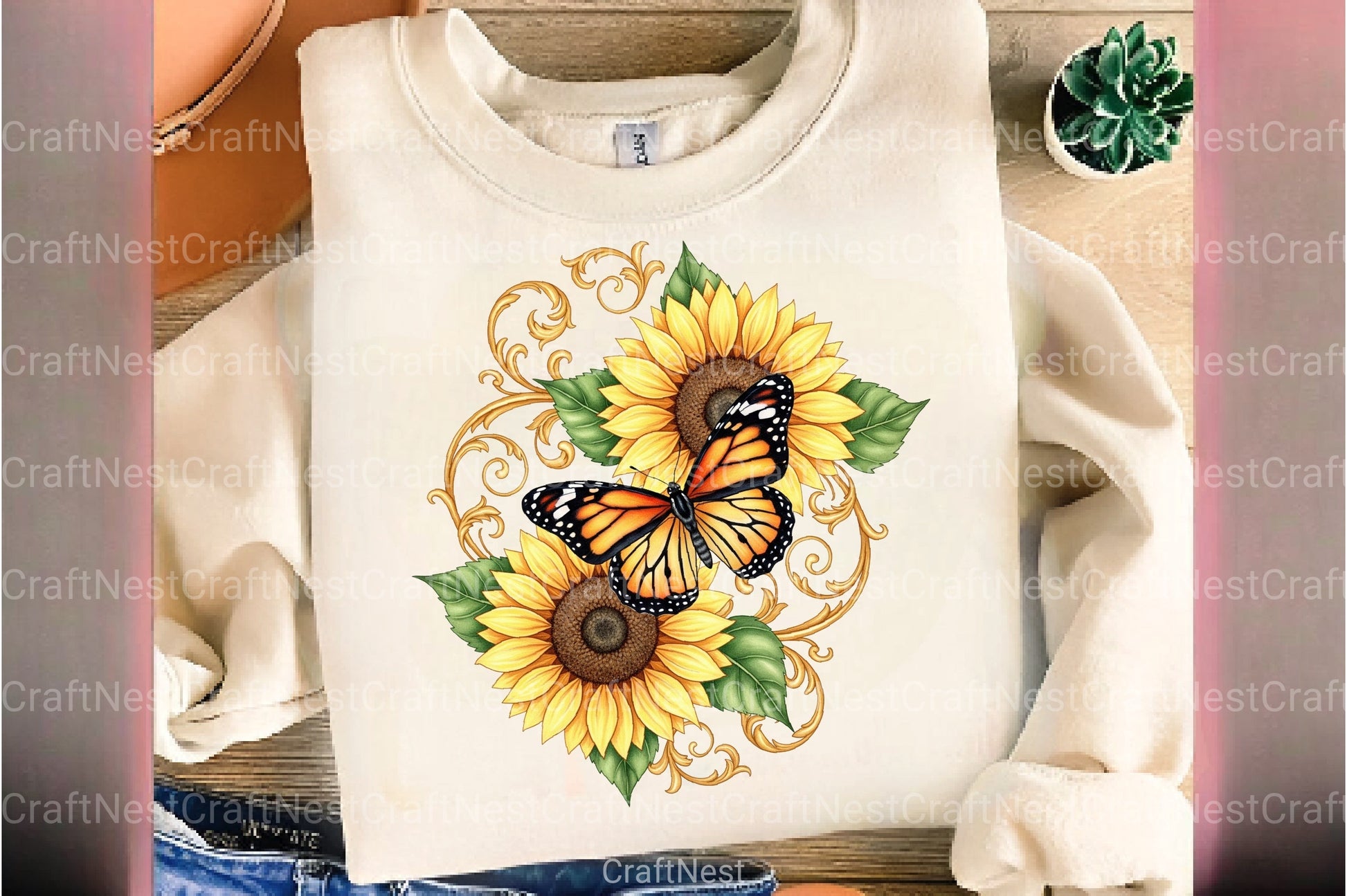 Butterfly Iron-On Transfers Clipart Bundle - CraftNest - Digital Crafting and Art