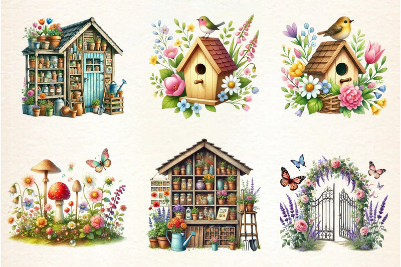 Spring Garden Clipart Bundle - CraftNest - Digital Crafting and Art