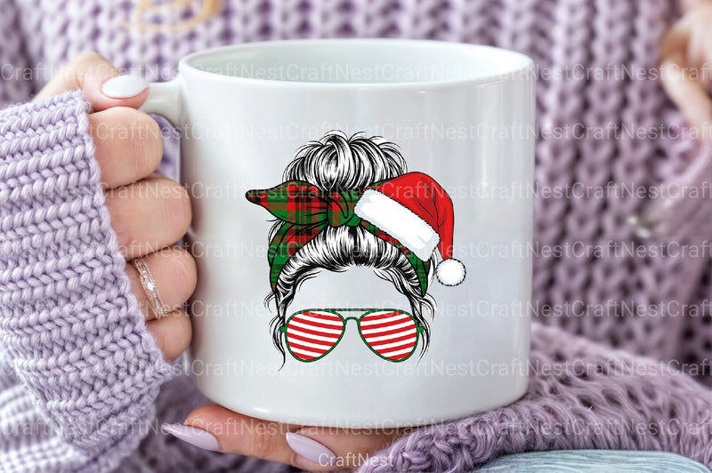 Santa Hat Bun Illustration Clipart Bundle - CraftNest - Digital Crafting and Art