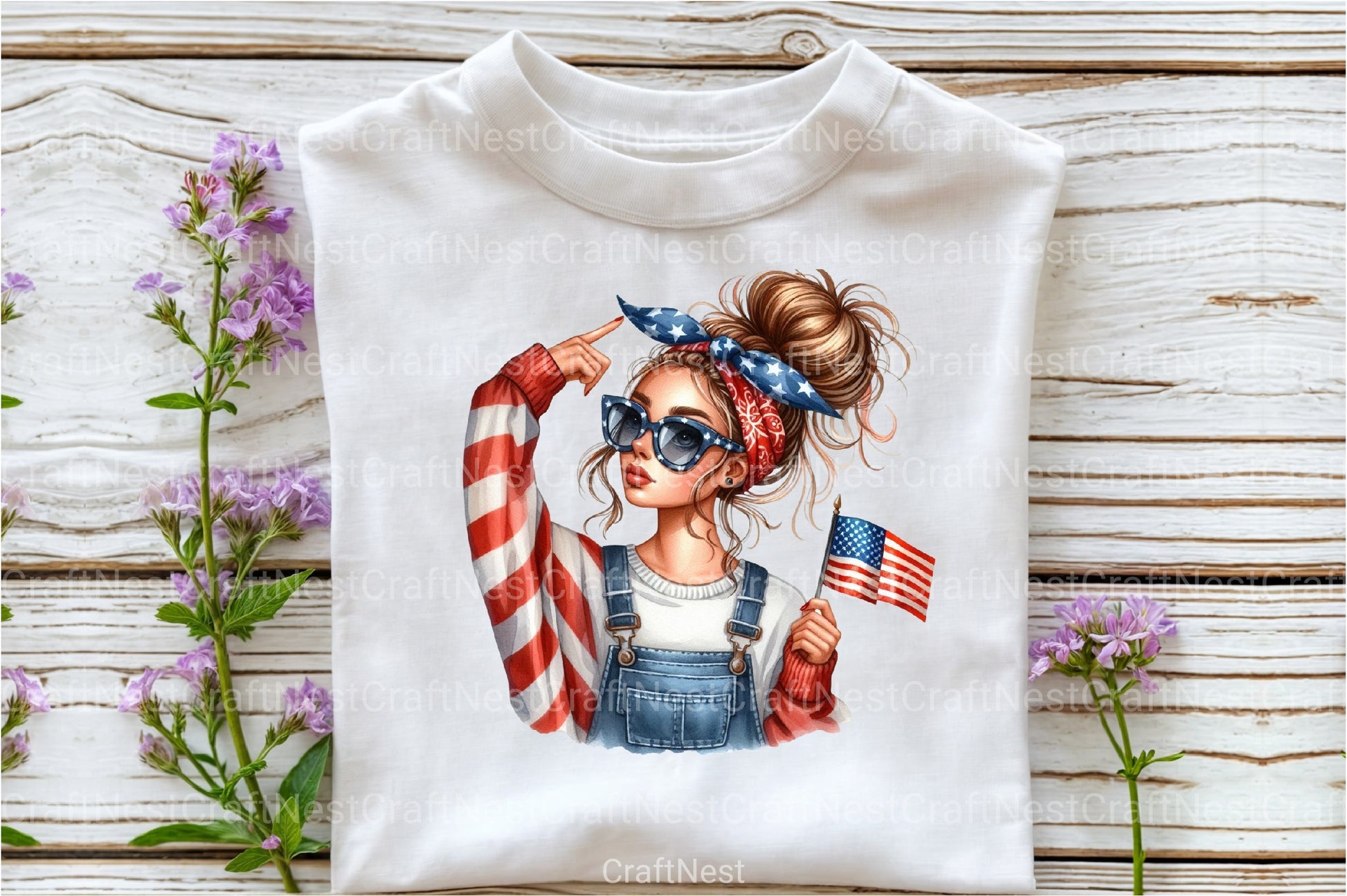 Messy Bun Bandana Mom Life Clipart Bundle 6 - CraftNest - Digital Crafting and Art