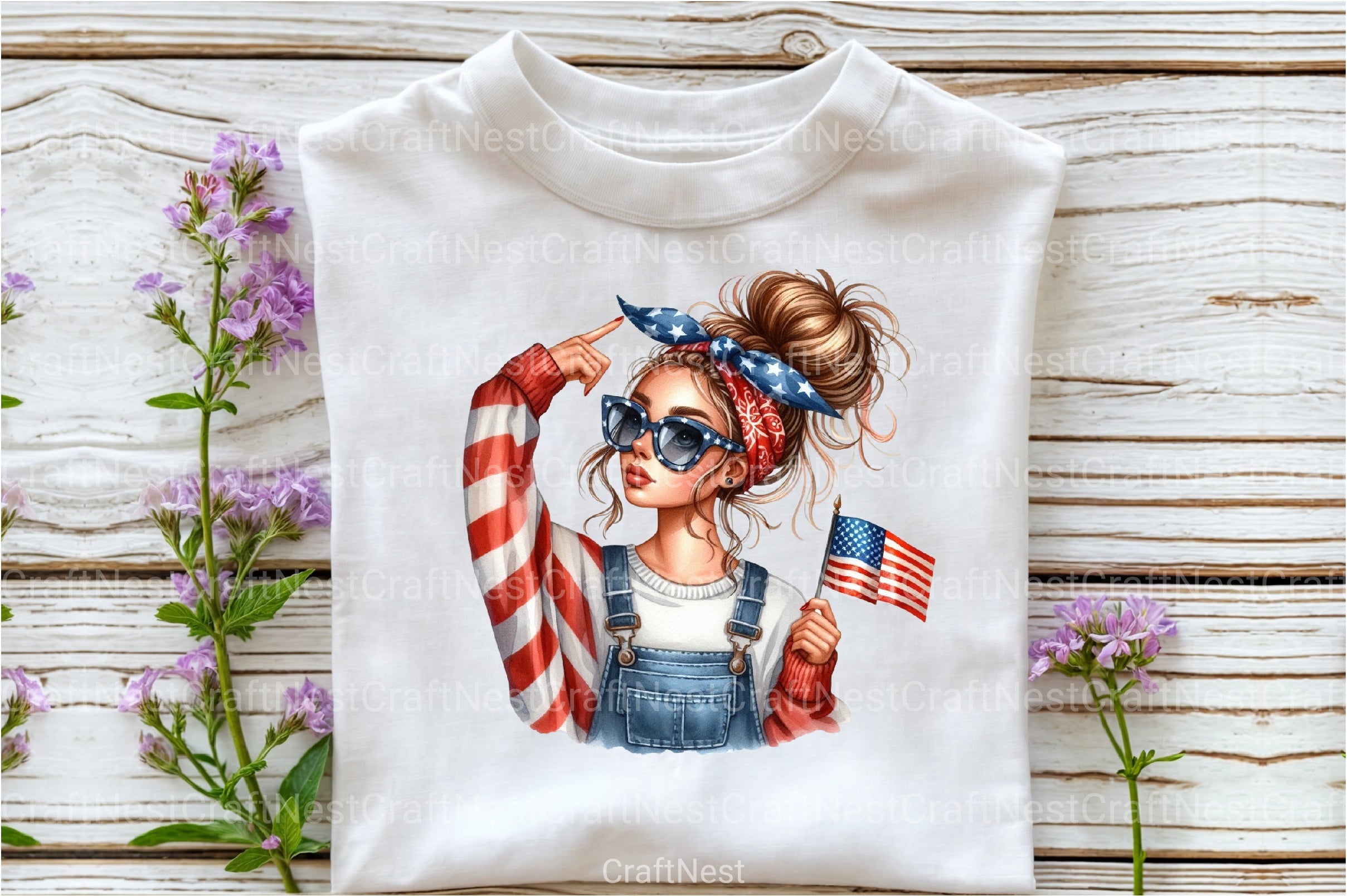 Messy Bun Bandana Mom Life Clipart Bundle 6 - CraftNest - Digital Crafting and Art