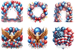 Memorial Day Balloon Arch Clipart Bundle - CraftNest - Digital Crafting and Art