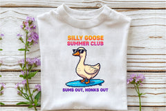 Blocky Style Funny Summer Goose Clipart Bundle 122 - CraftNest - Digital Crafting and Art