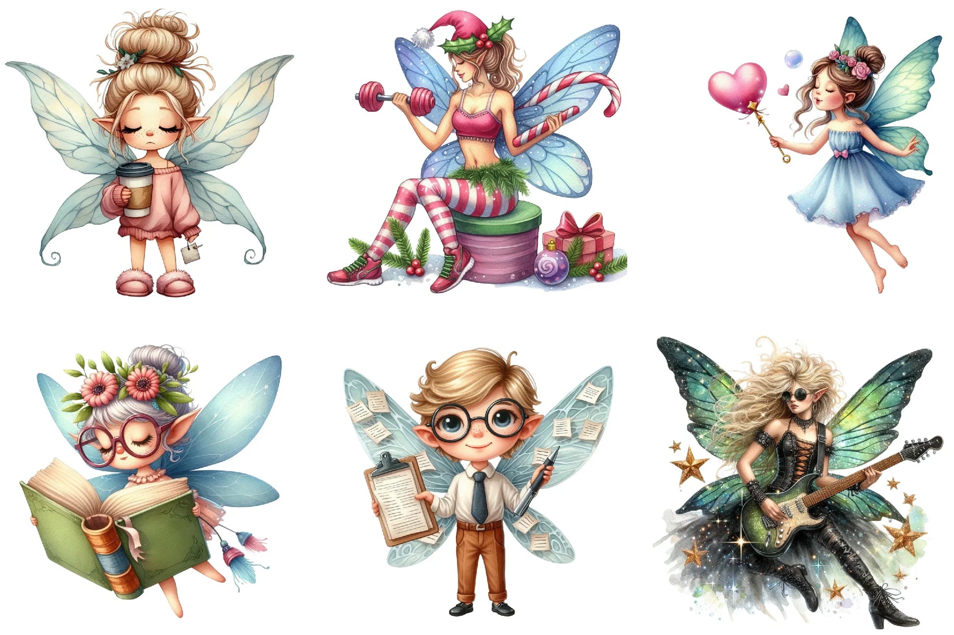 Quirky Funny Fairy Clipart Bundle - CraftNest - Digital Crafting and Art