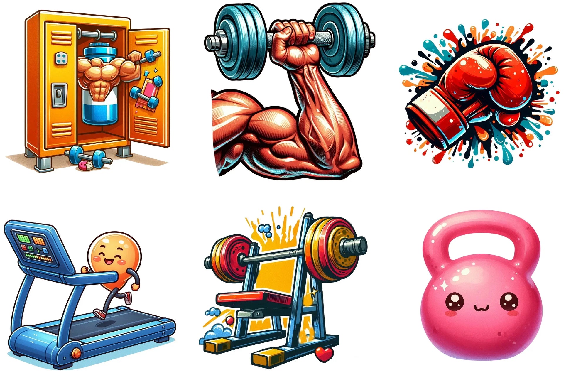 Gym Workout Clipart Bundle - CraftNest - Digital Crafting and Art