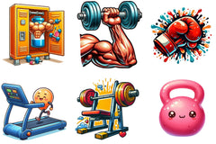 Gym Workout Clipart Bundle - CraftNest - Digital Crafting and Art