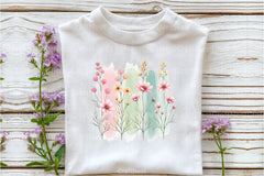 Wildflowers Brushstroke Clipart Bundle 4 - CraftNest - Digital Crafting and Art