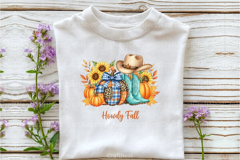 Howdy Fall Cowboy Boots Pumpkin Clipart Bundle - CraftNest - Digital Crafting and Art