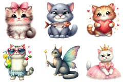 Cute Cat Clipart Bundle - CraftNest - Digital Crafting and Art