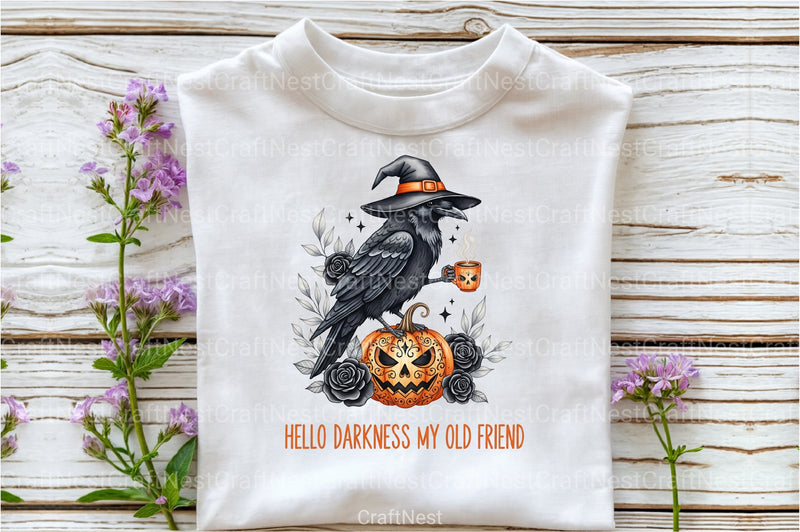 Raven Crow Coffee Halloween Clipart Bundle 1121 - CraftNest - Digital Crafting and Art