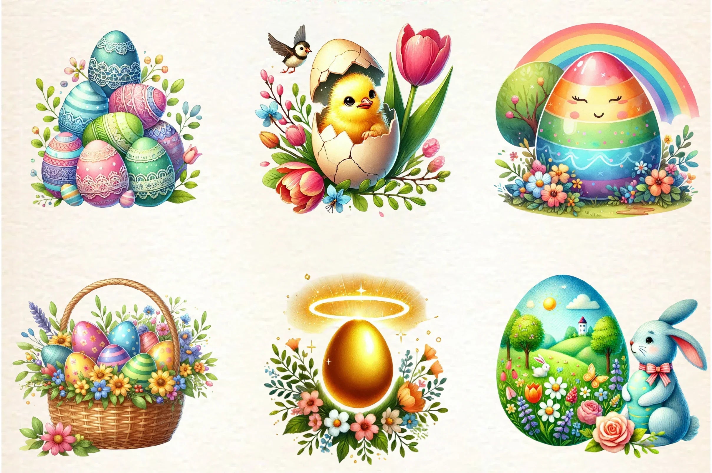 Easter Egg Clipart Bundle - CraftNest - Digital Crafting and Art