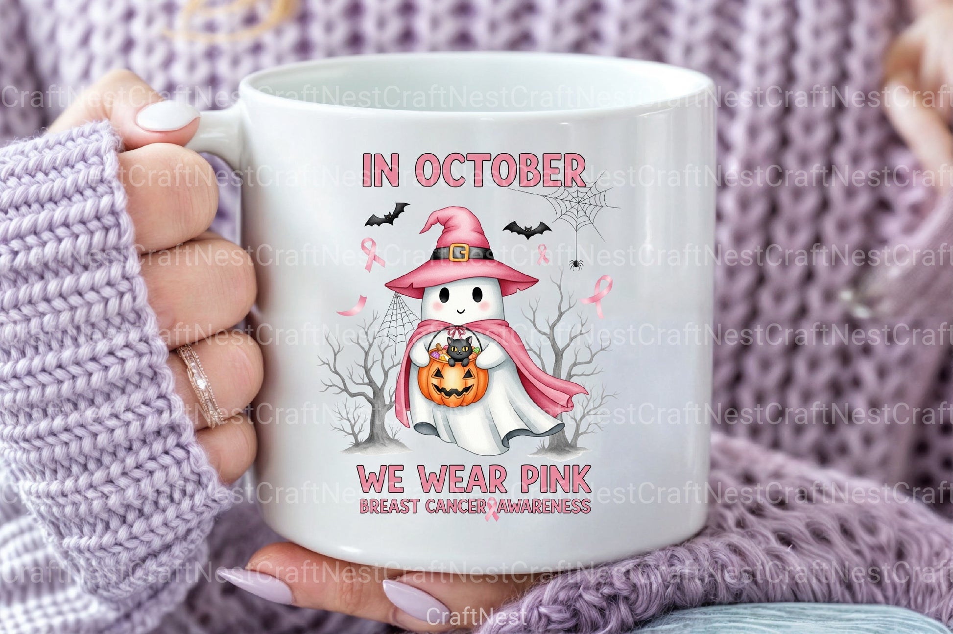 Halloween Breast Cancer Clipart Bundle 7 - CraftNest - Digital Crafting and Art