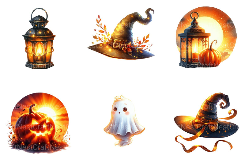 Golden Hour Halloween Clipart Bundle - CraftNest - Digital Crafting and Art
