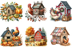 Autumn Chicken Coop Clipart Bundle - CraftNest - Digital Crafting and Art