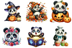Halloween Panda Clipart Bundle - CraftNest - Digital Crafting and Art