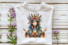 Tribal Boho Girl Clipart Bundle 5 - CraftNest - Digital Crafting and Art