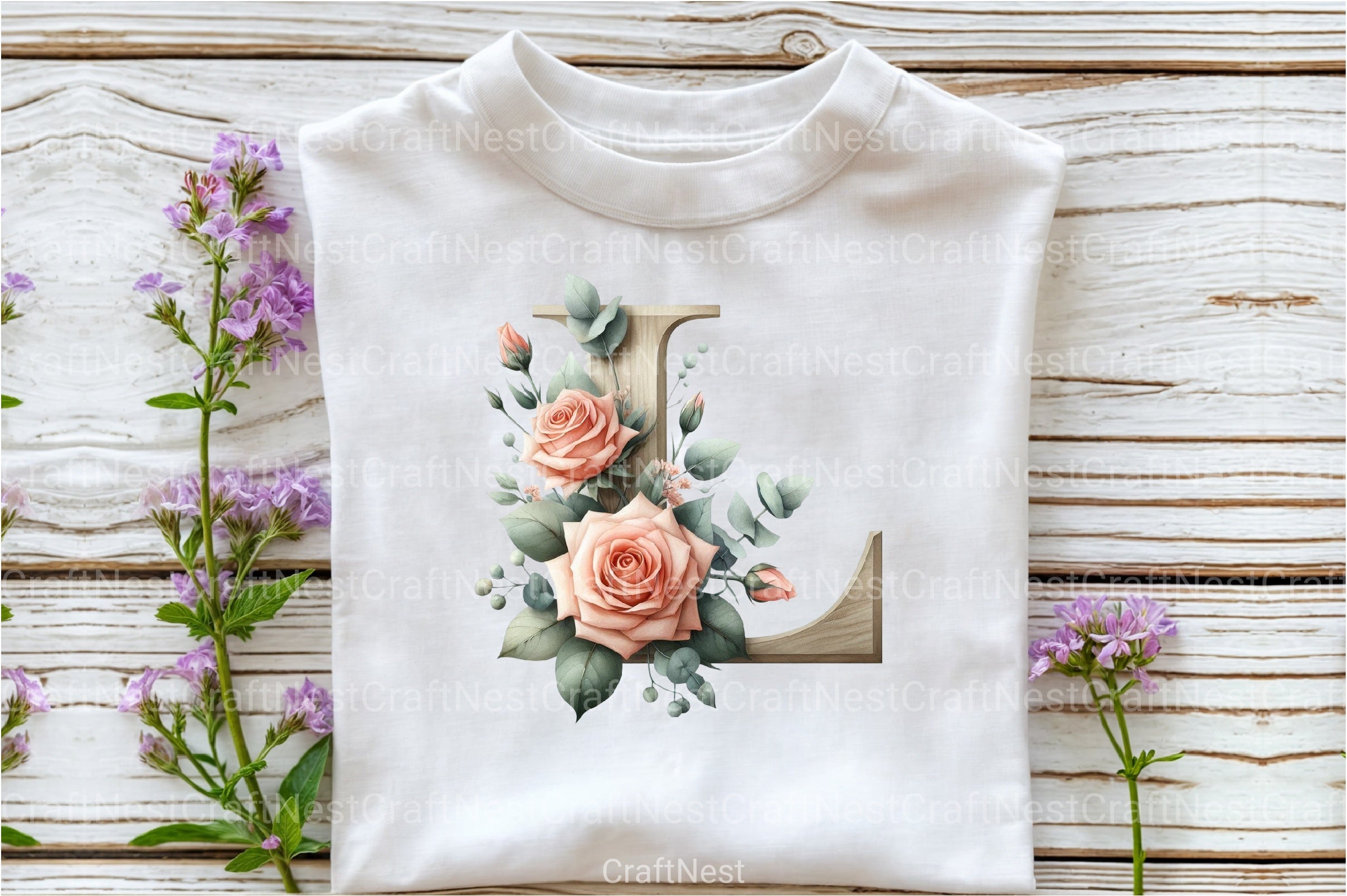 Floral Alphabet Clipart Bundle 122 - CraftNest - Digital Crafting and Art