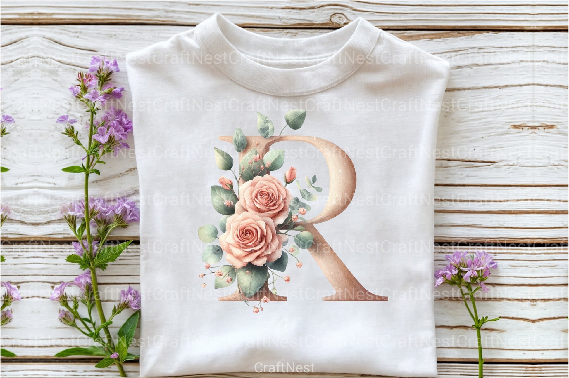 Floral Alphabet Clipart Bundle 3 - CraftNest - Digital Crafting and Art