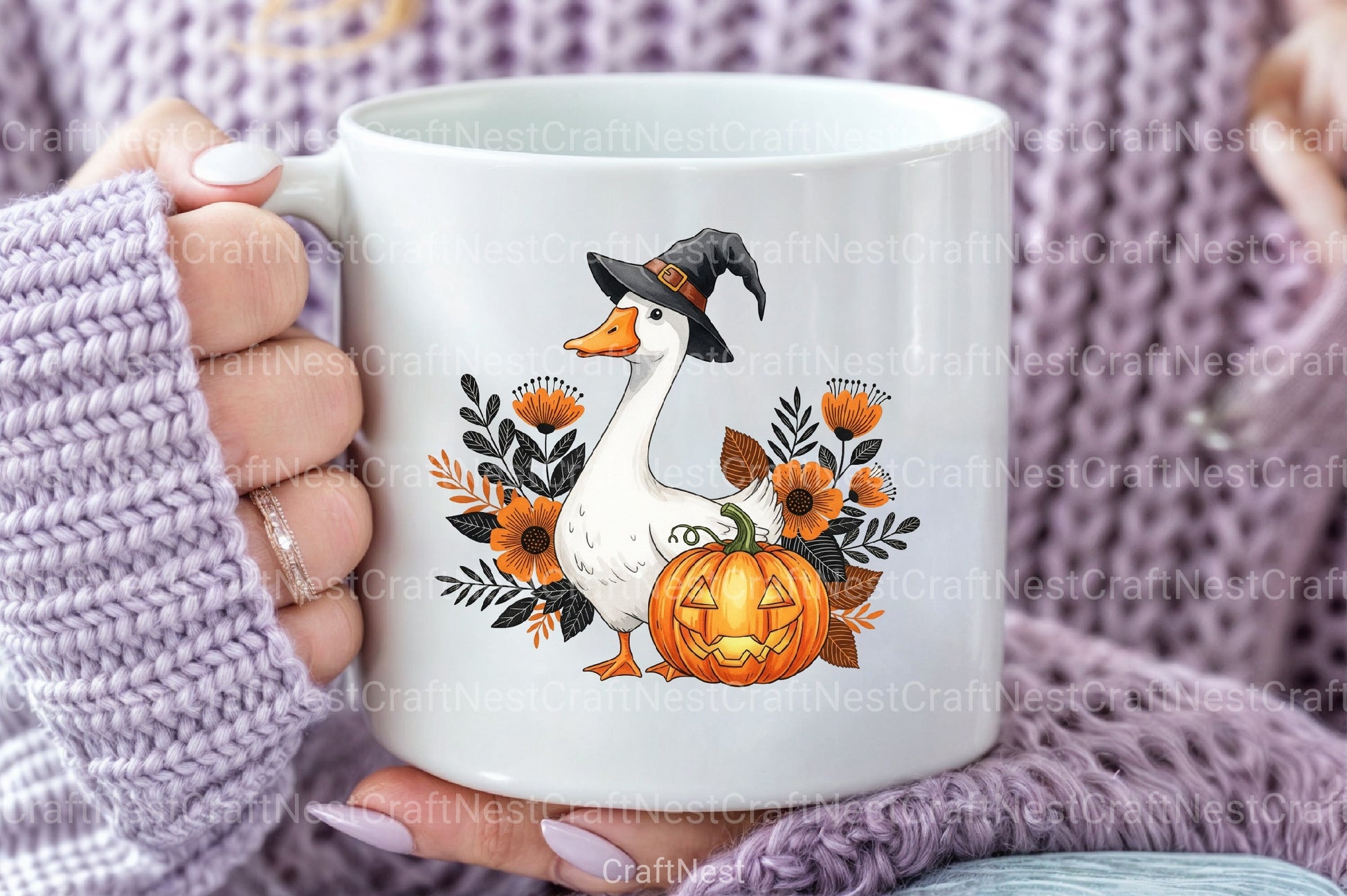 Floral Halloween Silly Goose Fall Clipart Bundle 4 - CraftNest - Digital Crafting and Art