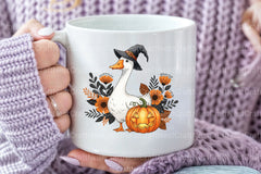 Floral Halloween Silly Goose Fall Clipart Bundle 4 - CraftNest - Digital Crafting and Art