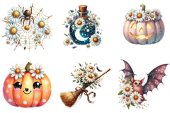 Daisy Flower & Halloween Clipart Bundle 72 - CraftNest - Digital Crafting and Art