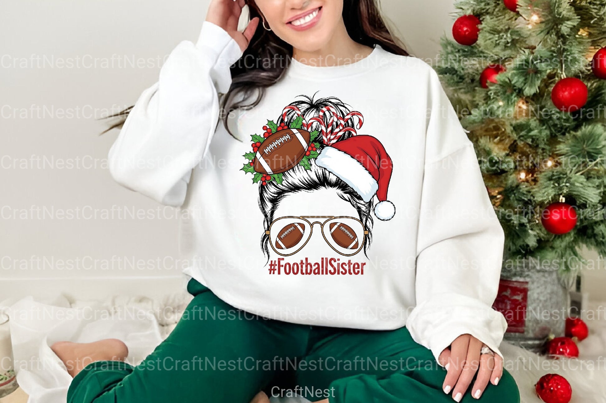 Football Sister Christmas Clipart Bundle - CraftNest - Digital Crafting and Art