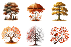 Autumn Trees Clipart Bundle 99 - CraftNest - Digital Crafting and Art