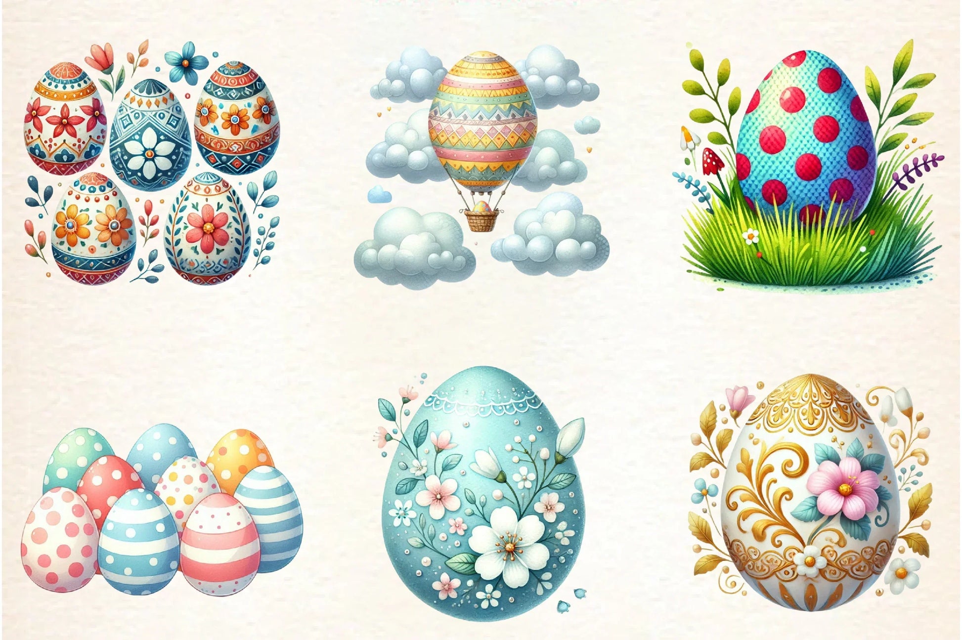 Easter Egg Clipart Bundle - CraftNest - Digital Crafting and Art