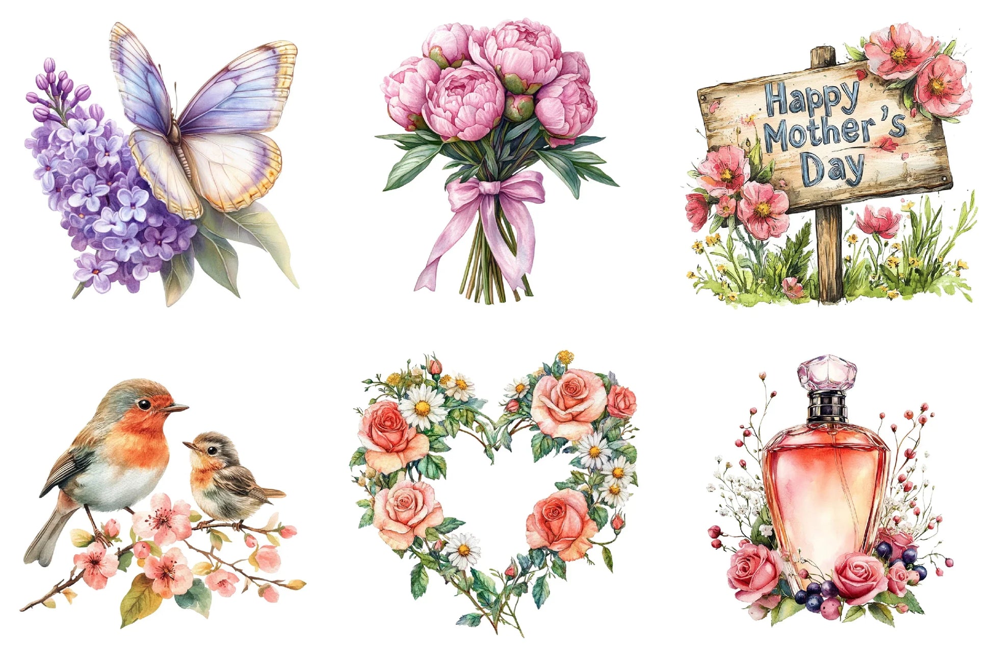 Floral Mother's Day Clipart Bundle - CraftNest - Digital Crafting and Art