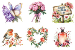 Floral Mother's Day Clipart Bundle - CraftNest - Digital Crafting and Art