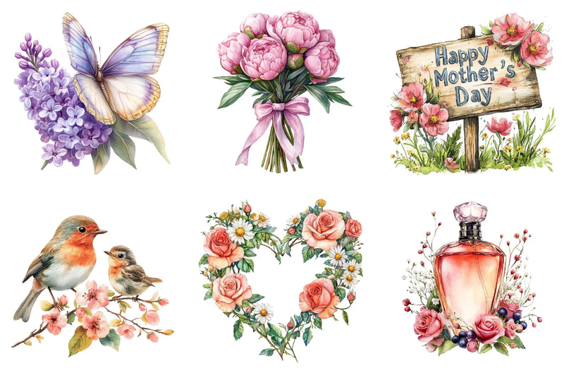Floral Mother's Day Clipart Bundle - CraftNest - Digital Crafting and Art