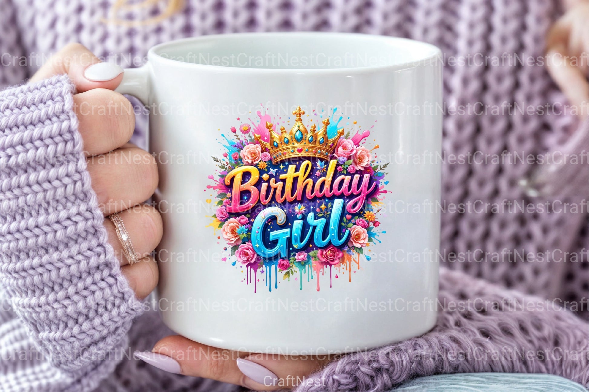 Birthday Girl Floral Clipart Bundle 99 - CraftNest - Digital Crafting and Art